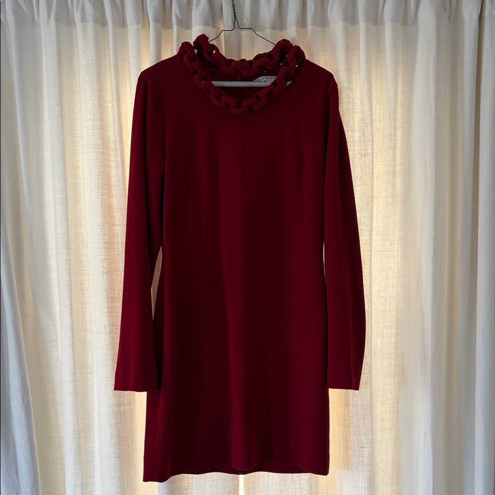 Diane Von Furstenberg Red Long Sleeve Dress